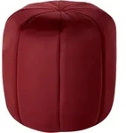 Beliani Pouf, Dunkelrot, Textil, Rund, 40x46x40 cm, Wohnzimmer, Hocker, Poufs