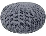 Beliani Pouf, Grau, Textil, 1-Sitzer, Rund, 50x35x50 cm, Wohnzimmer, Hocker,...