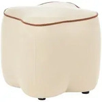Beliani Pouf, Beige, Braun, Textil, Quadratisch, 35x38x35 cm, Wohnzimmer,...
