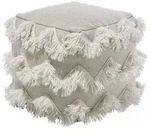 Beliani Pouf, Beige, Textil, 1-Sitzer, Quadratisch, 45x44x44 cm, Wohnzimmer,...