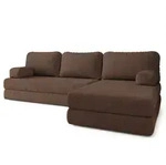 Masseno Ecksofa, Braun, Textil, 4-Sitzer, L-Form, 270x160 cm, Wohnzimmer, Sofas &