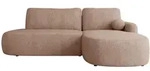 Mirjan24 Ecksofa, Rosa, Kunststoff, 5-Sitzer, Ottomane rechts,L-Form, 274x174 cm,