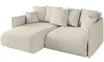 Altdecor Ecksofa, Ecru, Kunststoff, 4-Sitzer, 216x177 cm, Wohnzimmer, Sofas &