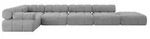 Altdecor Ecksofa, Hellgrau, Textil, 7-Sitzer, L-Form, 475x190 cm, Wohnzimmer,...