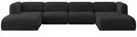 Altdecor Wohnlandschaft, Schwarz, Kunststoff, 5-Sitzer, 408x70x179 cm, Wohnzimmer,