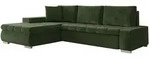 Mirjan24 Ecksofa, Gr&uuml;n, Textil, 5-Sitzer, L-Form,Rechteckig, 265x185 cm, Wohnzimmer,