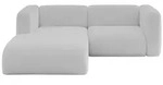 Altdecor Ecksofa, Silber, Kunststoff, 2-Sitzer, 227x179 cm, Wohnzimmer, Sofas &