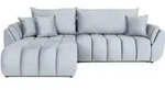 WFL Group Ecksofa, Hellgrau, Textil, 3-Sitzer, L-Form, 280x184 cm, Wohnzimmer, Sofas