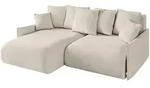 Altdecor Ecksofa, Ecru, Kunststoff, 4-Sitzer, 216x177 cm, Wohnzimmer, Sofas &