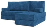 Masseno Ecksofa, Blau, Textil, 3-Sitzer, L-Form, 200x120 cm, Wohnzimmer, Sofas &