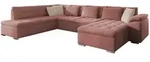 Mirjan24 Wohnlandschaft, Rosa, Textil, 7-Sitzer, U-Form,Rechteckig, 205x76x348...