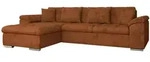 Mirjan24 Ecksofa, Dunkelorange, Textil, 5-Sitzer, Ottomane links,Rechteckig,...