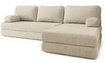Masseno Ecksofa, Creme, Textil, 4-Sitzer, L-Form, 270x160 cm, Wohnzimmer, Sofas &