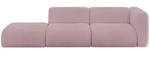 Altdecor Sofa, Rosa, Kunststoff, 3-Sitzer, L-Form, 296x70x89 cm, Wohnzimmer, Sofas &