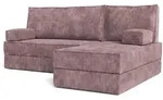 Masseno Ecksofa, Lila, Textil, 3-Sitzer, L-Form, 200x120 cm, Wohnzimmer, Sofas &