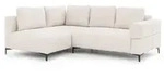 S-Style Ecksofa, Creme, Textil, Echtholz, Teilmassiv,Birke, Buche, 4-Sitzer,