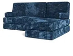 Masseno Ecksofa, Blau, Textil, 3-Sitzer, L-Form, 200x120 cm, Wohnzimmer, Sofas &