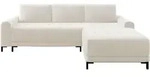 Mirjan24 Ecksofa, Creme, Textil, 5-Sitzer, Ottomane rechts,L-Form, 258x168 cm,