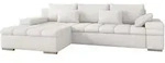 Mirjan24 Ecksofa, Creme, Textil, 6-Sitzer, Ottomane links,L-Form, 310x175 cm,