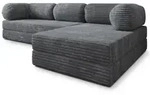 Masseno Ecksofa, Dunkelgrau, Textil, 4-Sitzer, L-Form, 270x160 cm, Wohnzimmer, Sofas