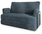 Masseno Bettsofa, Blaugrau, Textil, 2-Sitzer, 140x86x60 cm, Wohnzimmer, Sofas &