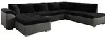 Mirjan24 Wohnlandschaft, Anthrazit, Textil, 7-Sitzer, U-Form,Rechteckig,...