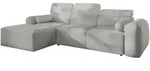 Mirjan24 Eckschlafsofa, Hellgrau, Textil, 5-Sitzer, Ottomane links,L-Form, 269x182