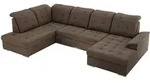 MKS Wohnlandschaft, Braun, Metall, 6-Sitzer, U-Form, 204x89x323 cm, Wohnzimmer, Sofas