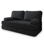 Masseno Bettsofa, Schwarz, Textil, 3-Sitzer, 170x86x80 cm, Wohnzimmer, Sofas &