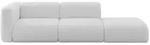 Altdecor Sofa, Silber, Kunststoff, 3-Sitzer, L-Form, 296x70x89 cm, Wohnzimmer, Sofas