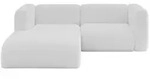 Altdecor Ecksofa, Wei&szlig;, Kunststoff, 2-Sitzer, 227x179 cm, Wohnzimmer, Sofas &