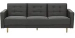 Max Winzer 3-Sitzer-Sofa, Anthrazit, Holz, Esche, massiv, F&uuml;llung: