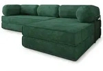 Masseno Ecksofa, Gr&uuml;n, Textil, 4-Sitzer, L-Form, 270x160 cm, Wohnzimmer, Sofas &