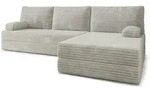 Masseno Ecksofa, Hellgrau, Textil, 4-Sitzer, L-Form, 270x160 cm, Wohnzimmer, Sofas &