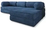 Masseno Ecksofa, Blau, Textil, 4-Sitzer, L-Form, 270x160 cm, Wohnzimmer, Sofas &