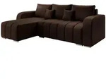 Mirjan24 Ecksofa, Dunkelbraun, Metall, L-Form,L-Form, 244x147 cm, Wohnzimmer,...