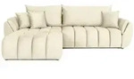 WFL Group Ecksofa, Ecru, Textil, 3-Sitzer, L-Form, 280x184 cm, Wohnzimmer, Sofas &
