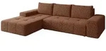 Mirjan24 Eckschlafsofa, Bronze, Kunststoff, 5-Sitzer, Ottomane links,L-Form, 275x173
