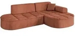 Altdecor Ecksofa, Koralle, Textil, 3-Sitzer, L-Form, 243x171 cm, Wohnzimmer,...