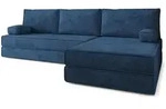 Masseno Ecksofa, Blau, Textil, 4-Sitzer, L-Form, 270x160 cm, Wohnzimmer, Sofas &