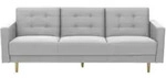 Max Winzer 3-Sitzer-Sofa, Hellgrau, Holz, Esche, massiv, F&uuml;llung: