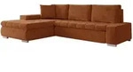 Mirjan24 Ecksofa, Braun, Textil, 5-Sitzer, L-Form,Rechteckig, 265x185 cm, Wohnzimmer,