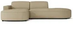 Selsey Ecksofa, Cappuccino, Kunststoff, 3-Sitzer, Ottomane links,L-Form,...