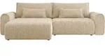 Mirjan24 Ecksofa, Beige, Kunststoff, L-Form, 245x145 cm, Wohnzimmer, Sofas & Couches,