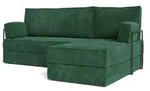 Masseno Ecksofa, Gr&uuml;n, Textil, 3-Sitzer, L-Form, 200x120 cm, Wohnzimmer, Sofas &
