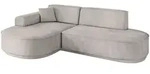 Altdecor Ecksofa, Hellbraun, Kunststoff, 3-Sitzer, L-Form, 243x171 cm,...