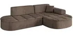 Altdecor Ecksofa, Braun, Textil, 3-Sitzer, L-Form, 243x171 cm, Wohnzimmer,...