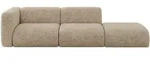 Altdecor Sofa, Braun, Kunststoff, 3-Sitzer, L-Form, 296x70x89 cm, Wohnzimmer, Sofas &