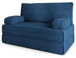 Masseno Bettsofa, Blau, Textil, 2-Sitzer, 140x86x60 cm, Wohnzimmer, Sofas & Couches,