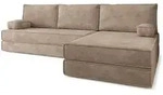 Masseno Ecksofa, Beige, Textil, 4-Sitzer, L-Form, 270x160 cm, Wohnzimmer, Sofas &